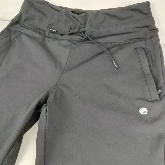 Gradual Pants Womens M Black Athletic Joggers Stetch Drawstring Waist Tapered - Picture 2 of 11